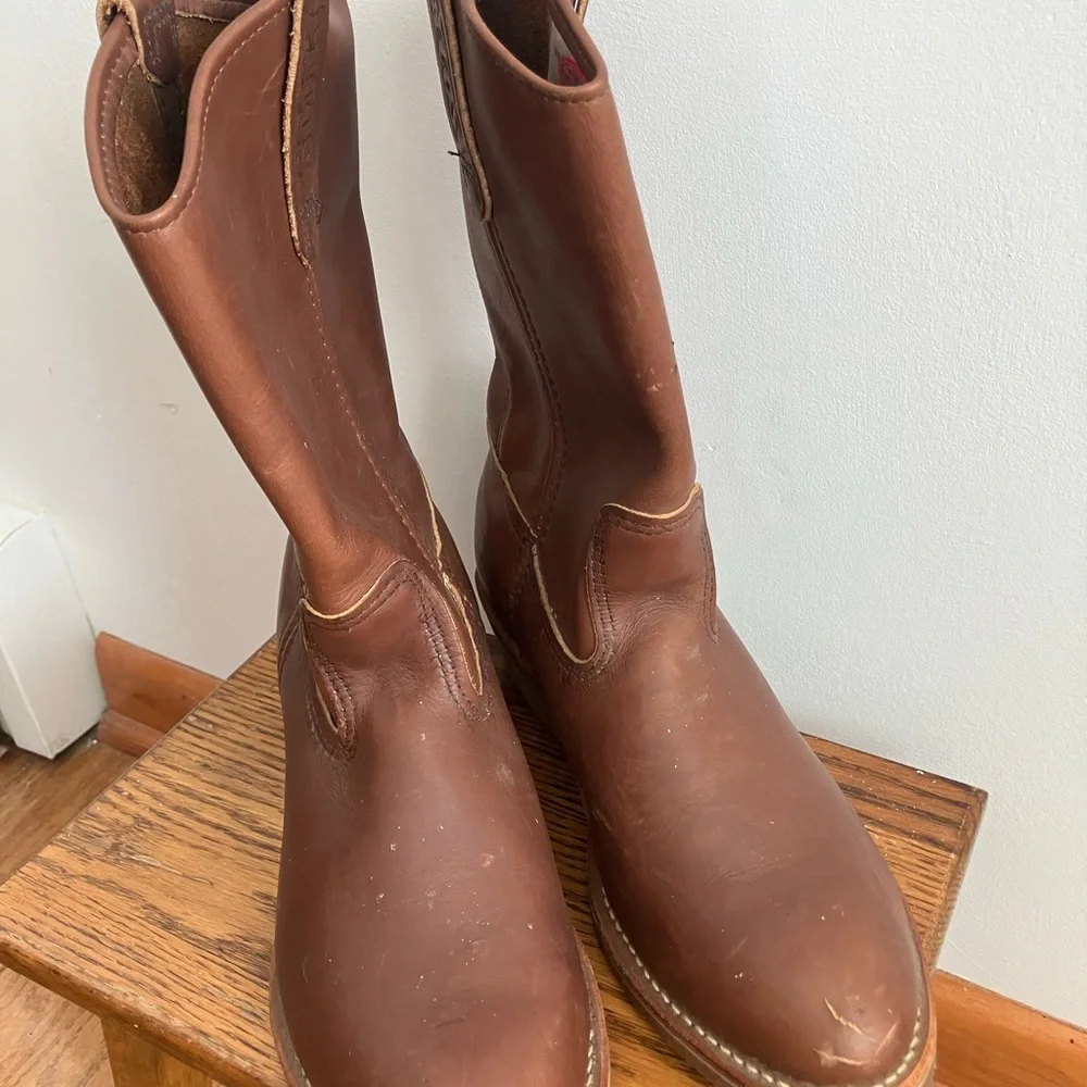 Vtg Redwing Pecos Steel Toe Nail Seat Boots Size 7 1/2 - Picture 6 of 6